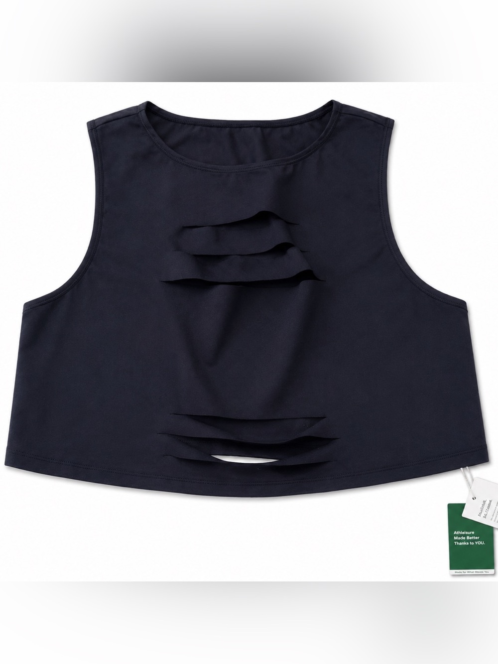 Halara DayStretch Racerback Cut Out Ripped Cropped Casual Tank Top XL